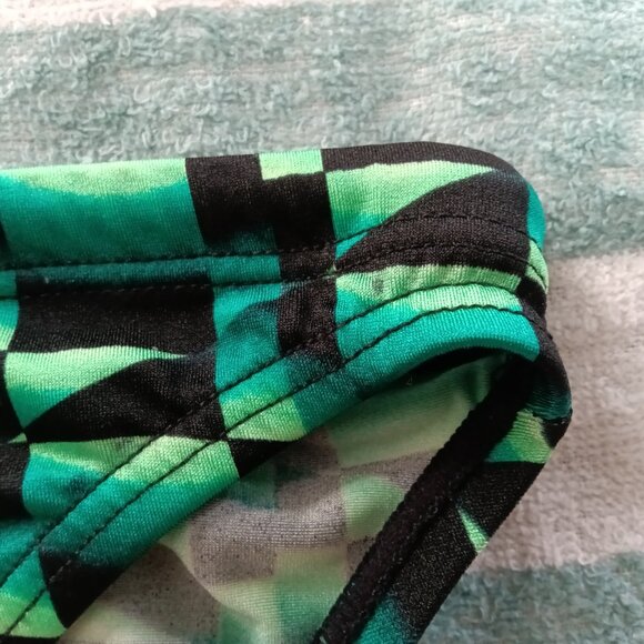 (*) VINTAGE 1" SIDES SPEEDO SWIM BRIEF, SIZE 30", BLACK & GREEN - (Pre-owned) - Picture 3 of 8